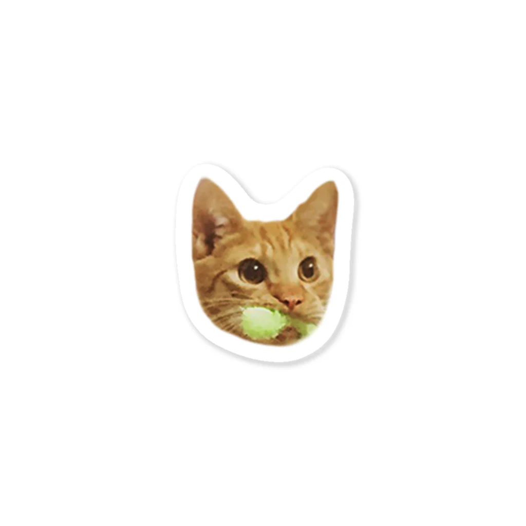 michael_sippoのねこじゃらしくわえた猫 Sticker