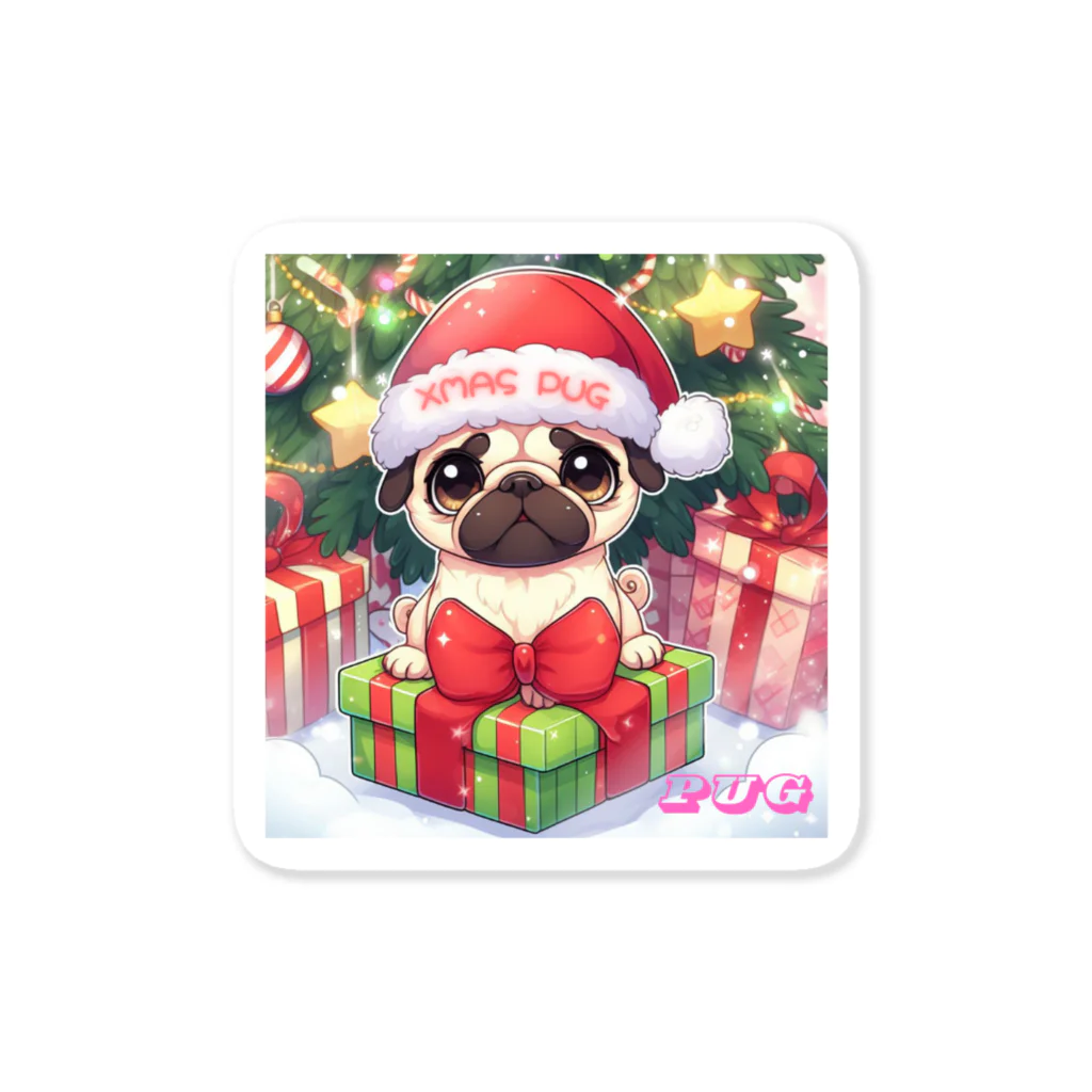 furebuhi　clubのXmas PUG ステッカー