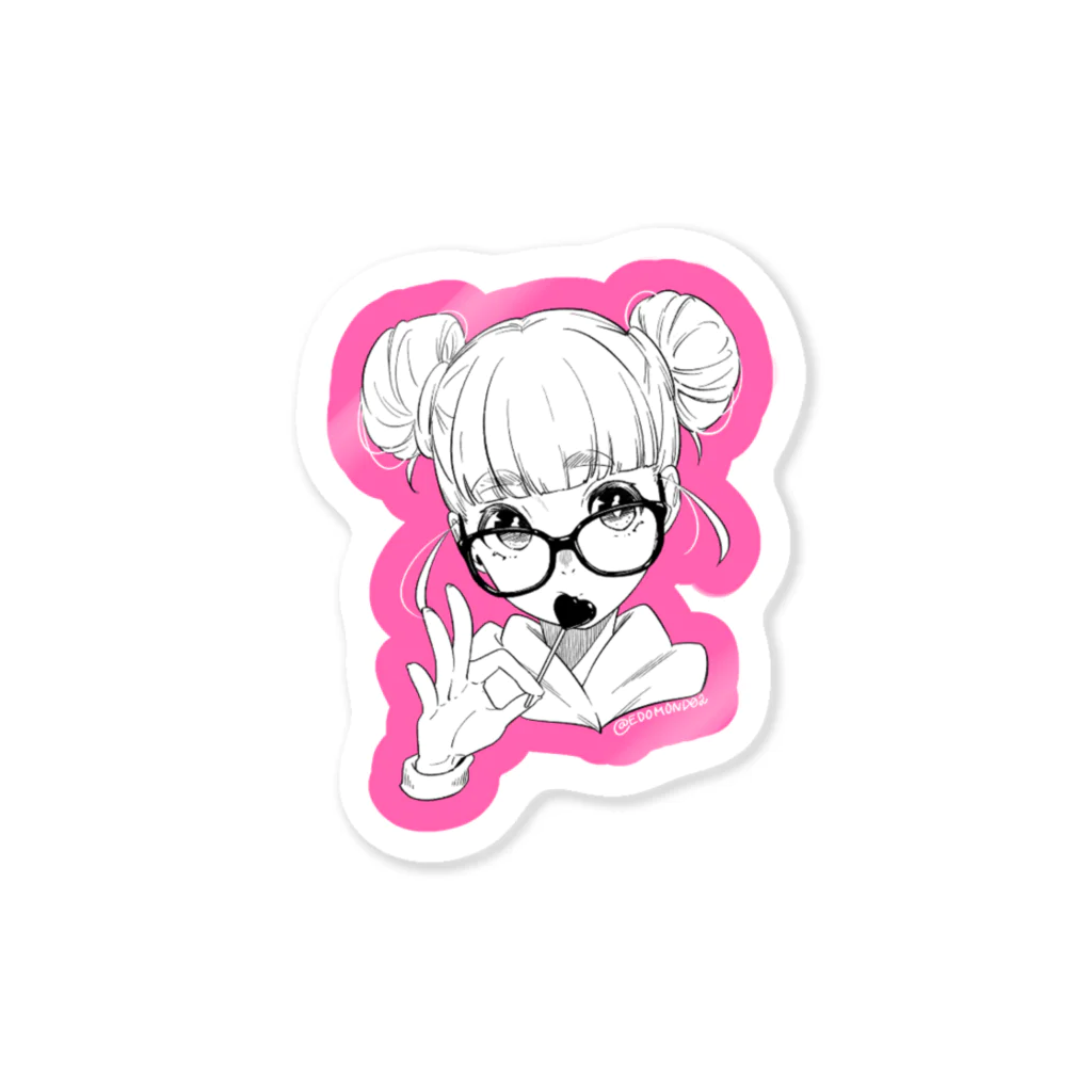 エド＝モンドのおだんごガール Sticker