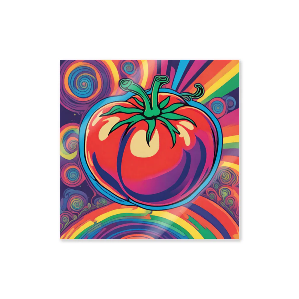 PSYCHEDELIC ARTのPSYCHEDELICトマト Sticker