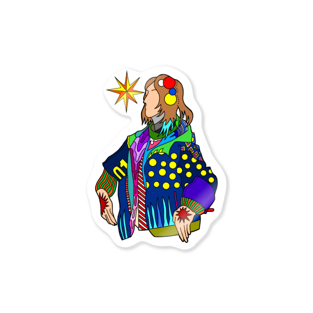 NANNANOーナンナノーのSTAR-HANDS GIRL Sticker