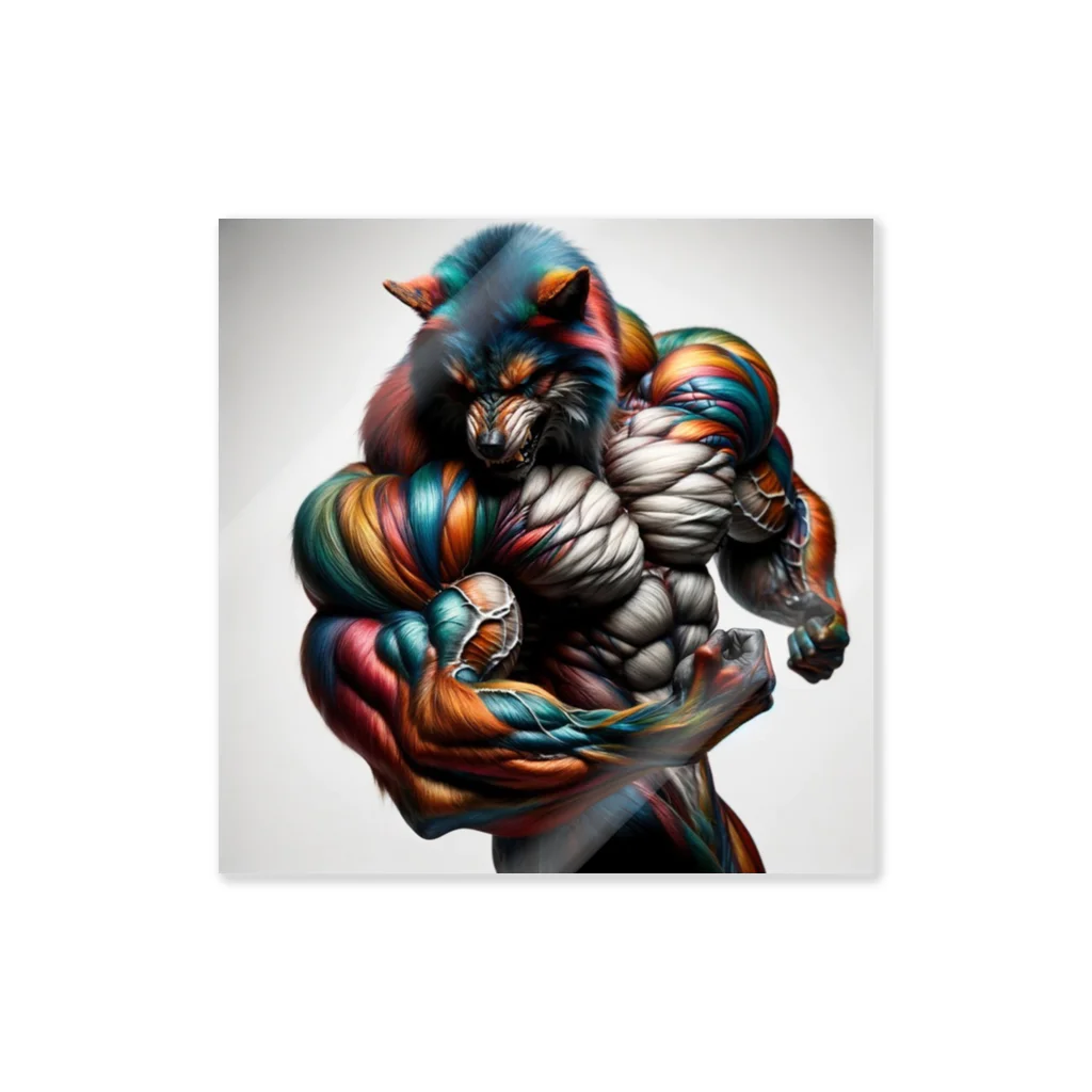 muscle_laboのrainbow wolf MAX Sticker