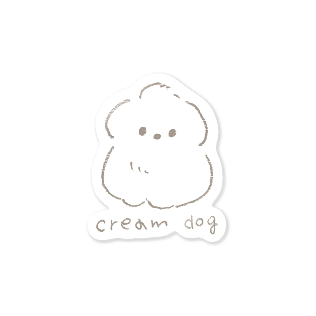 suzumaruのcream dog Sticker