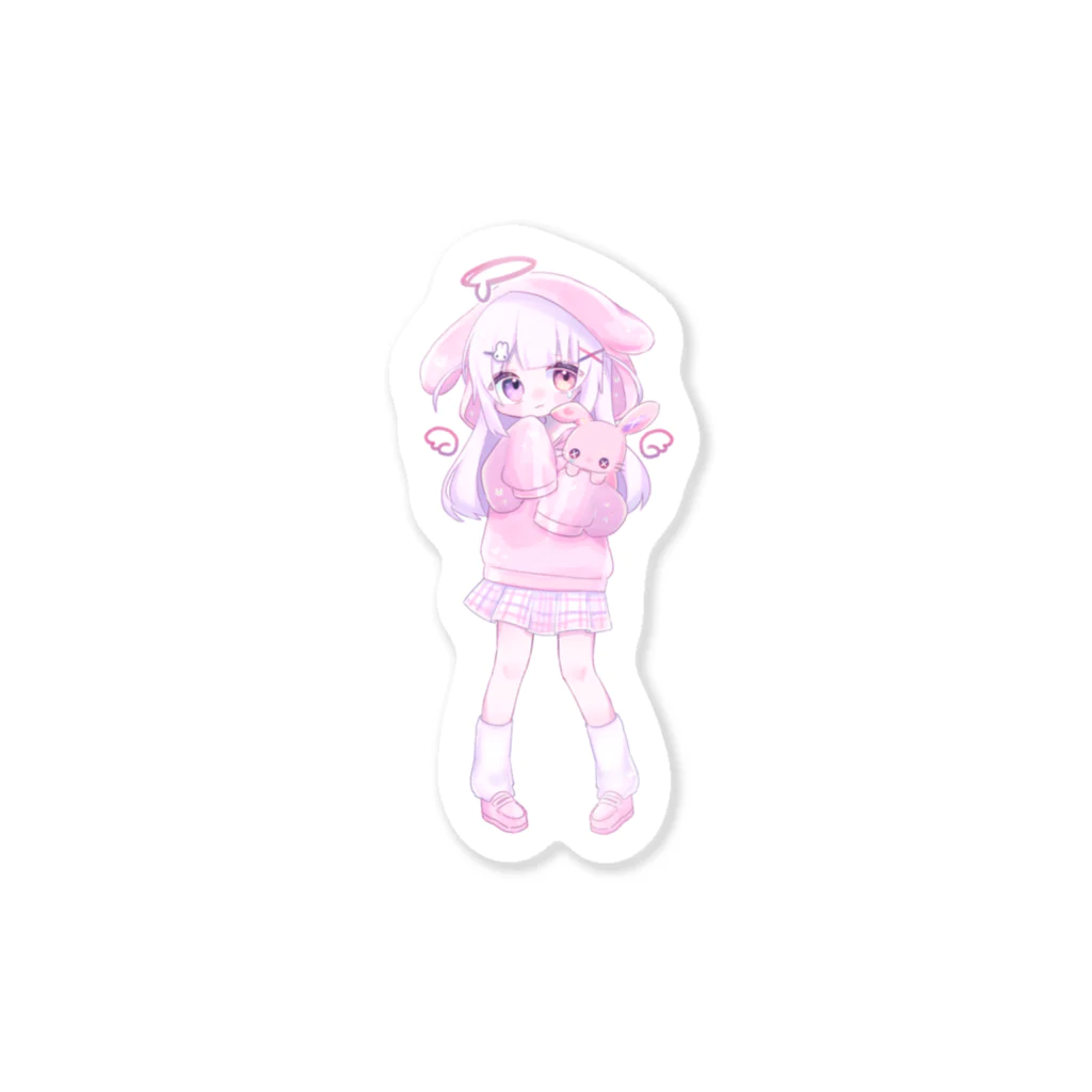 みなづき。のうさ耳パーカーちゃん(等身) Sticker