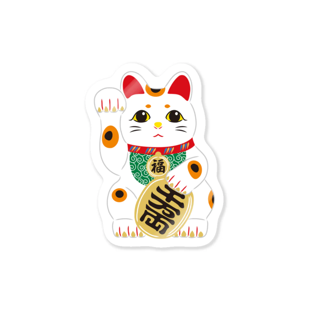 めろんぱん・ヘルメットの招金猫 Sticker