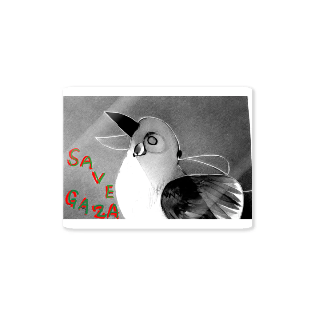 かもねぎショップのsavegaza 鳥 Sticker