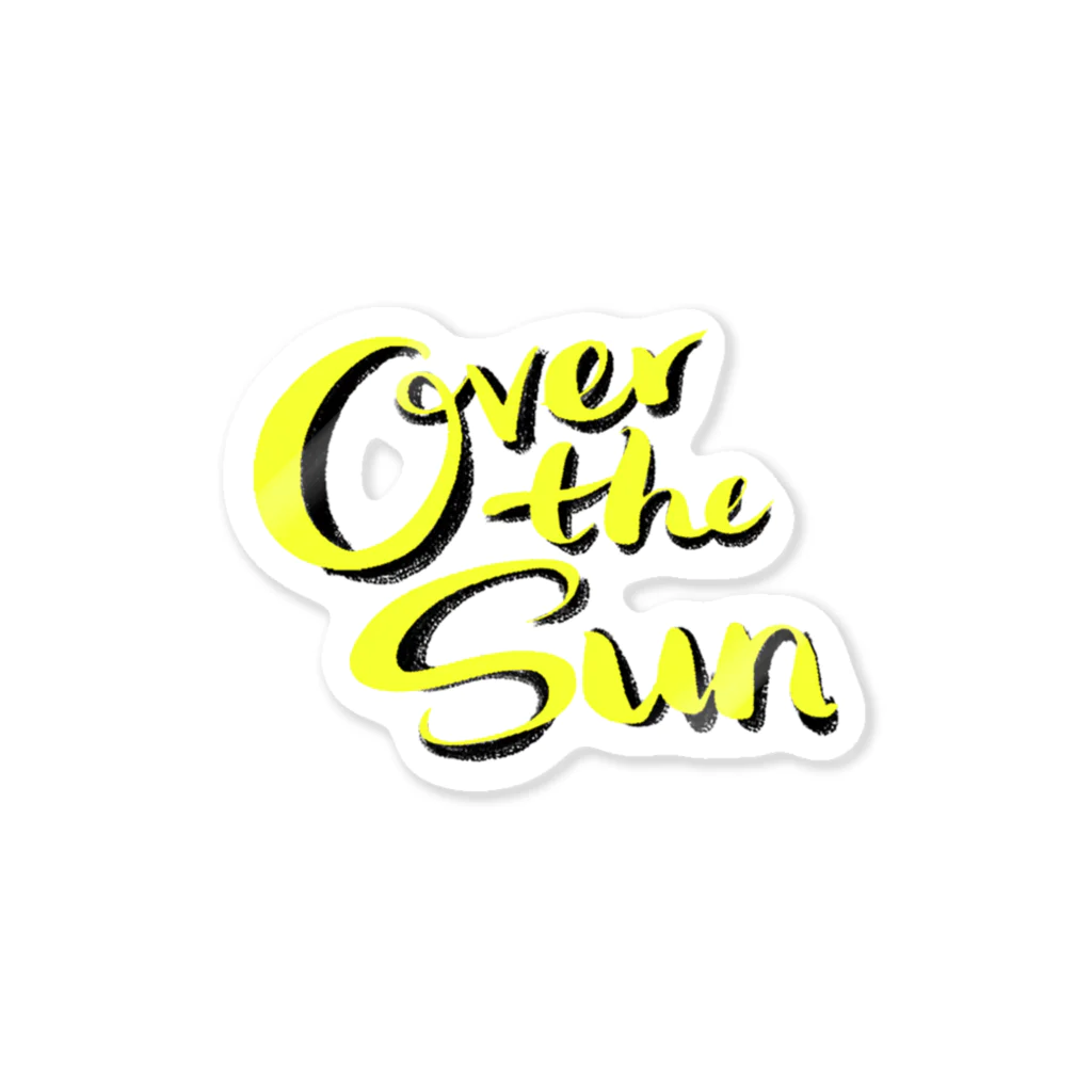 TBSラジオ『ジェーン・スーと堀井美香の「OVER THE SUN」』グッズの「OVER THE SUN」ロゴステッカー（黄色） Sticker