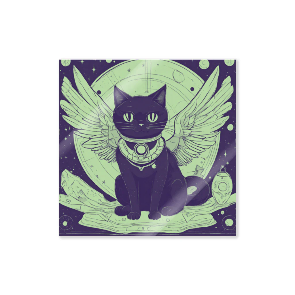 宇宙黒猫キョロちゃんの宇宙黒猫キョロちゃん(チョコミント) Sticker