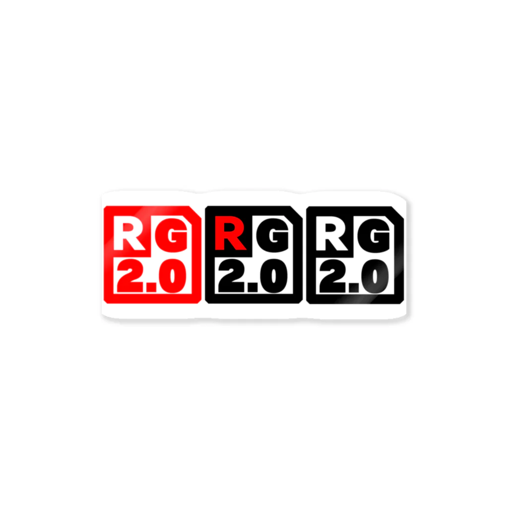 R-GAMES2.0の右上かけロゴ３連 Sticker