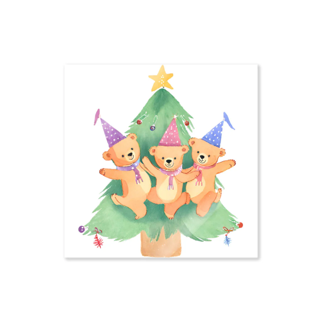 yugorohouseのクリスマスベアーズ Sticker