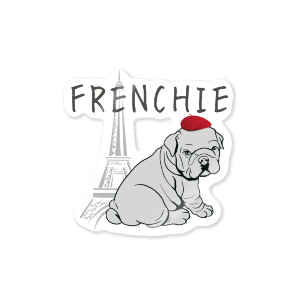 FRENCHIEのベレー帽を被ったFRENCHIE🎩 ステッカー