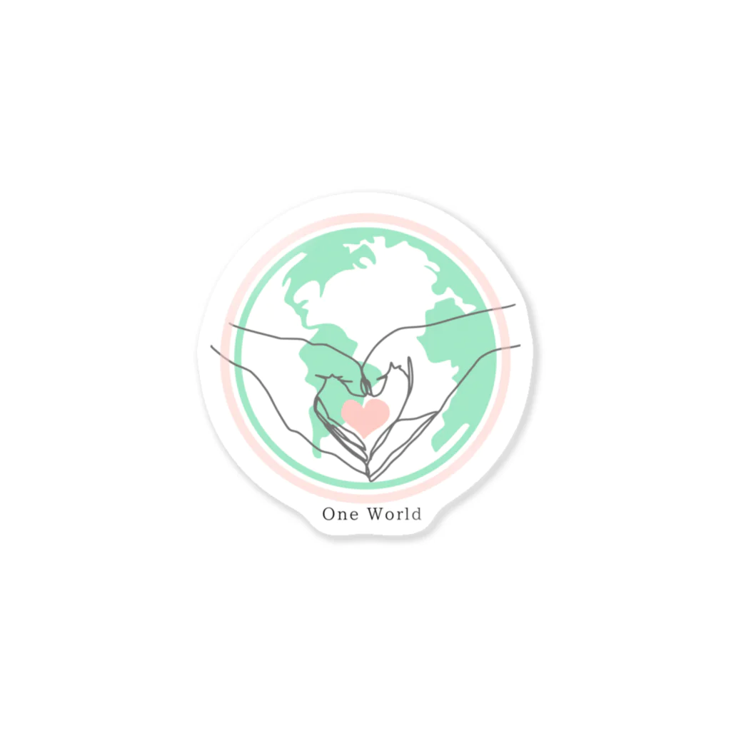 HERO【占う人】公式オンラインショップのOne World これから地球は変わる Sticker