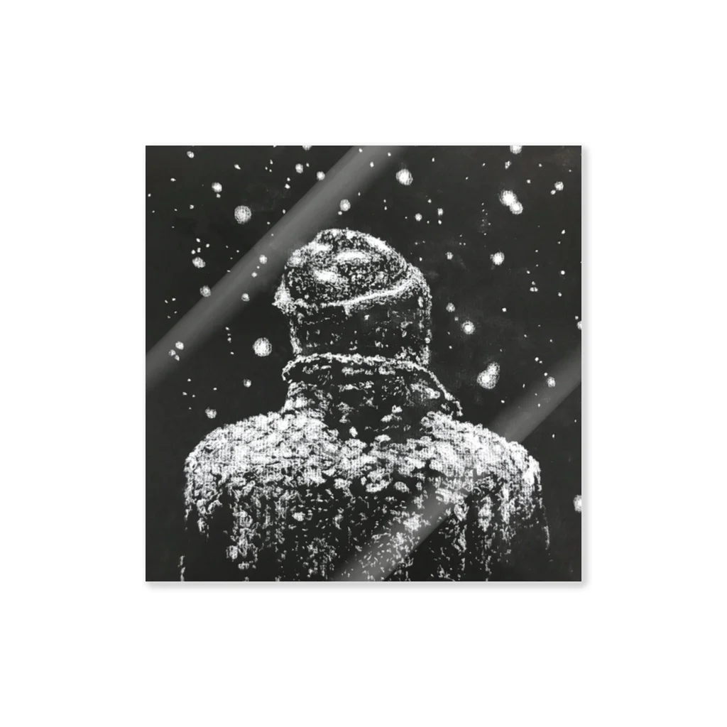 Ryo’s Art ShopのA Man in Snow Sticker