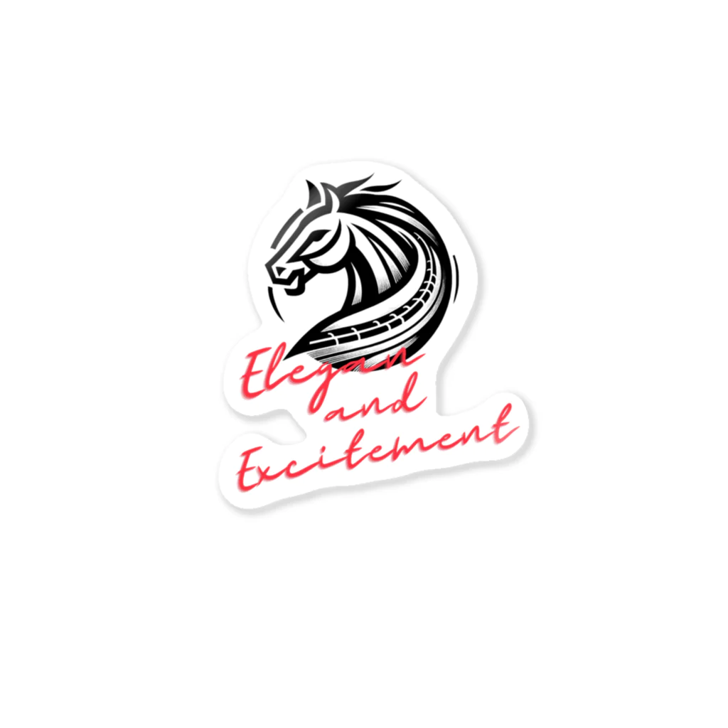 面白デザインショップ ファニーズーストアのElegance and Excitement Sticker