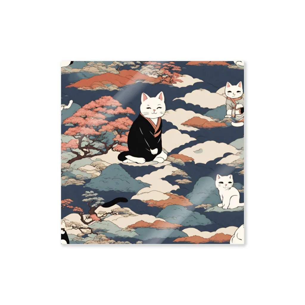 ブギーズの浮世絵猫 Sticker