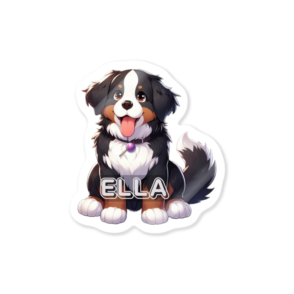 ホノぼの亭のバーニーズマウンテンドッグ　（ ella） ステッカー