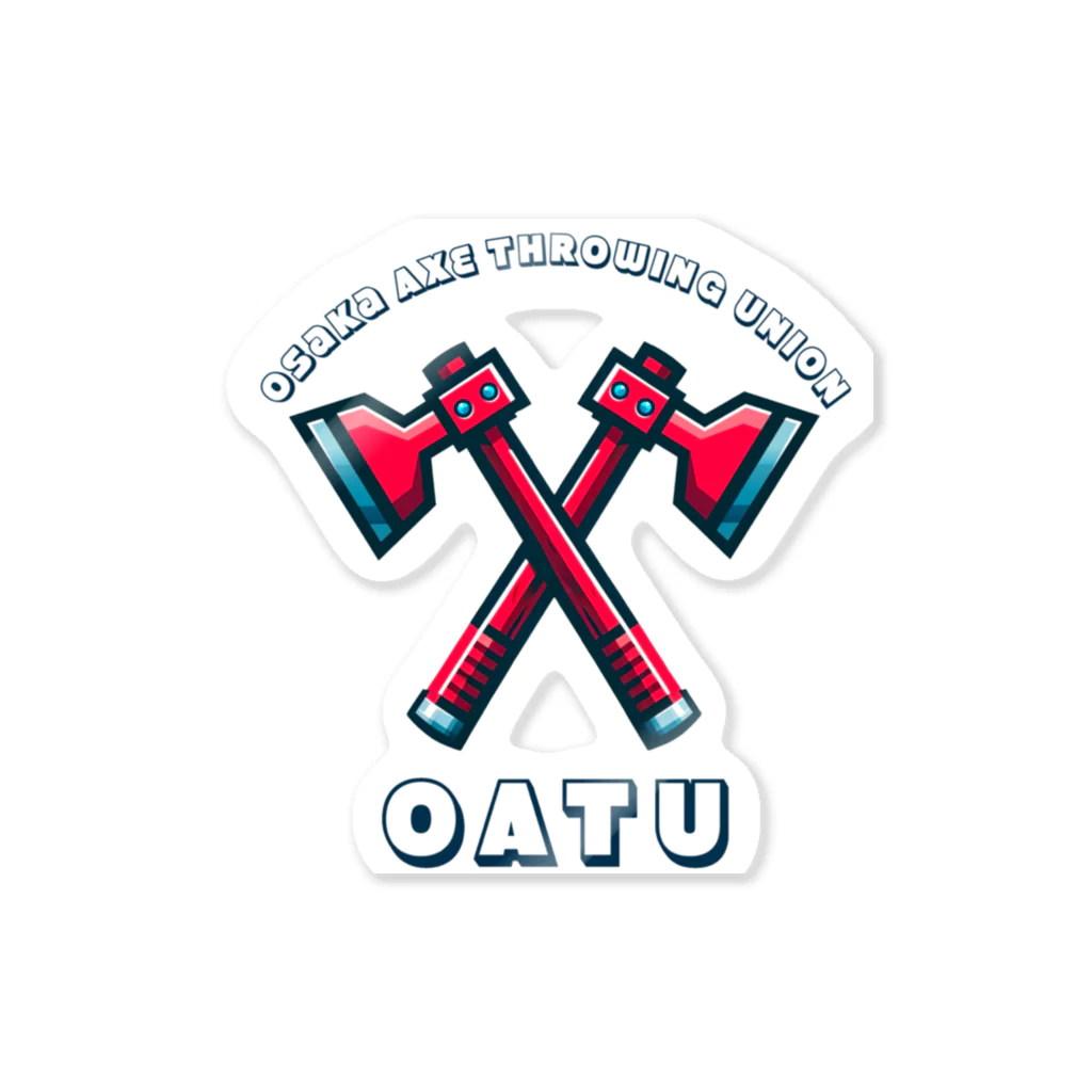 かんちゃんのOsaka Axe Throwing Union（白文字） Sticker