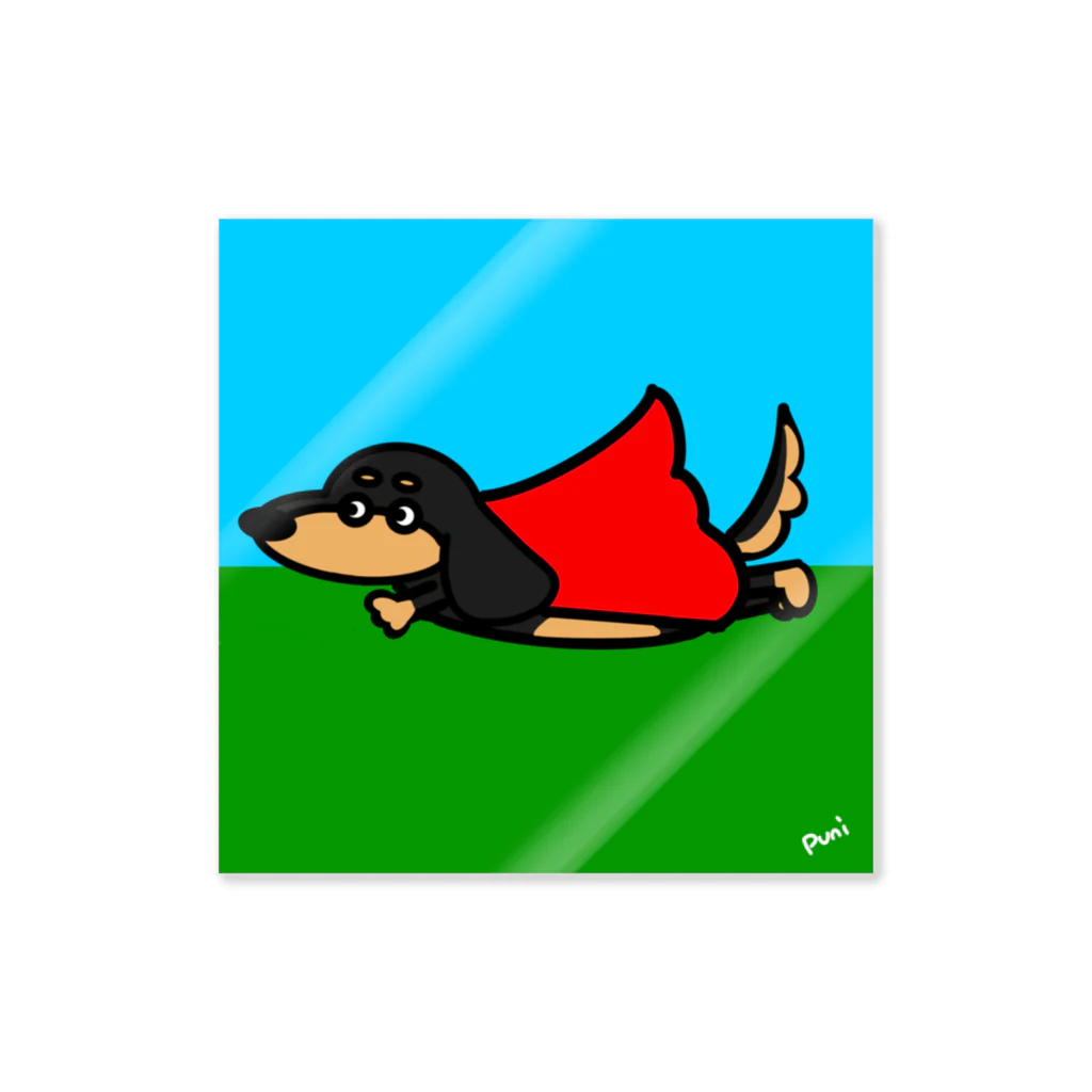puni shopのdog_superman Sticker