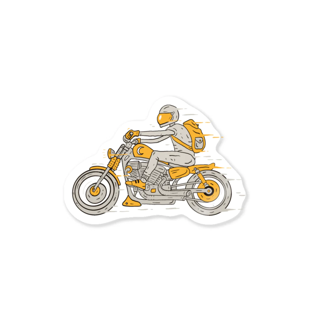 77Artcoのcafe racer#1 Sticker