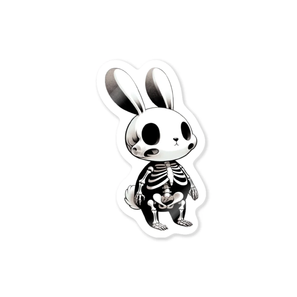 【Crazy Rabbit Nightmare】の【Crazy Rabbit Nightmare】スケルトン Sticker
