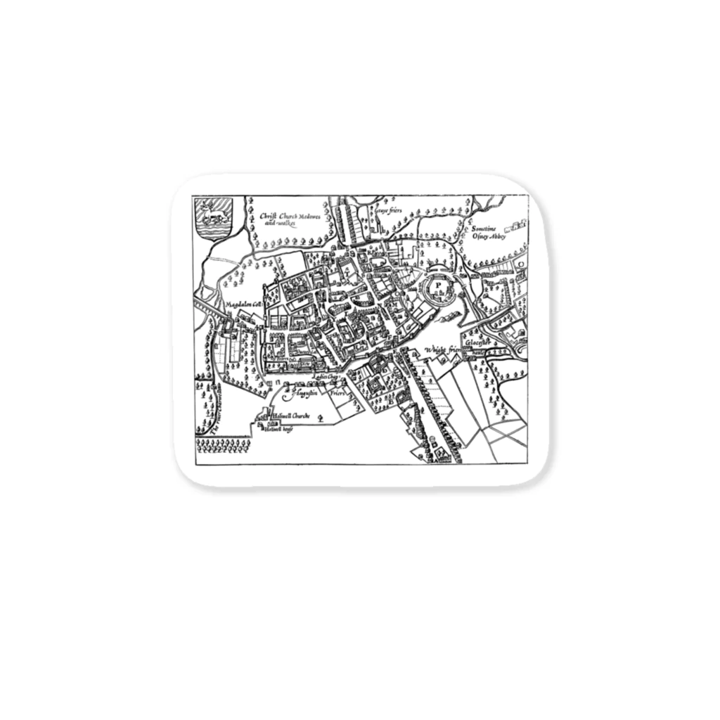 Fred HorstmanのMap of Oxford.  オックスフォード の 地図。 Sticker