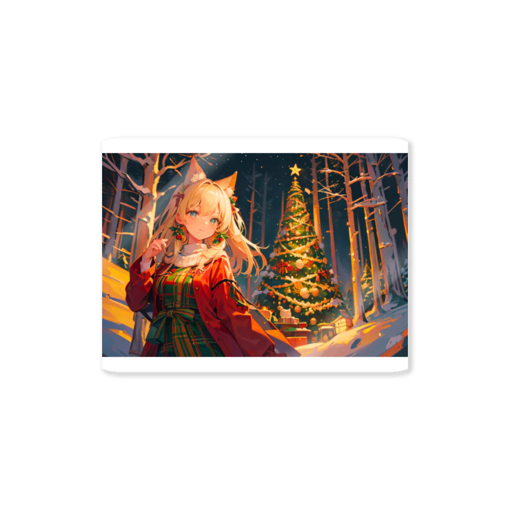 卯月なのかのChristmas Journey　〜家族や友達と分かち合う聖なる夜の旅〜　No.4「狐だって待ち遠しい」 Sticker