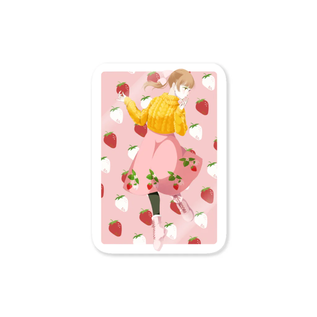 ろどりのいちご娘🍓 Sticker