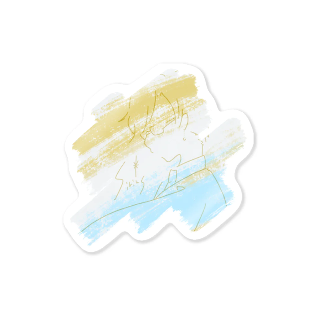 白衣のひとのキャラモチーフ「シリウス」 Sticker