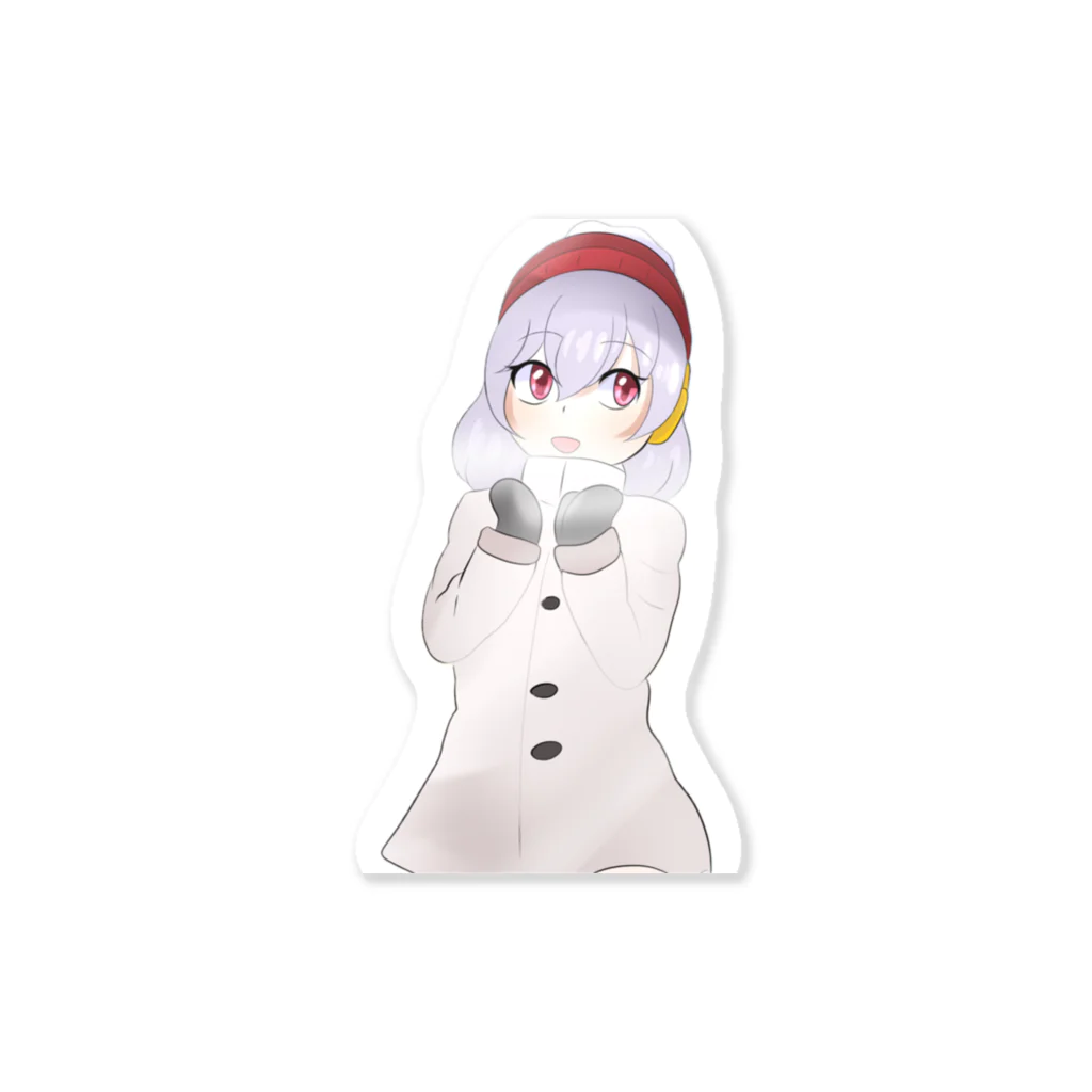 緑野アイスの雪ちゃんステッカー Sticker