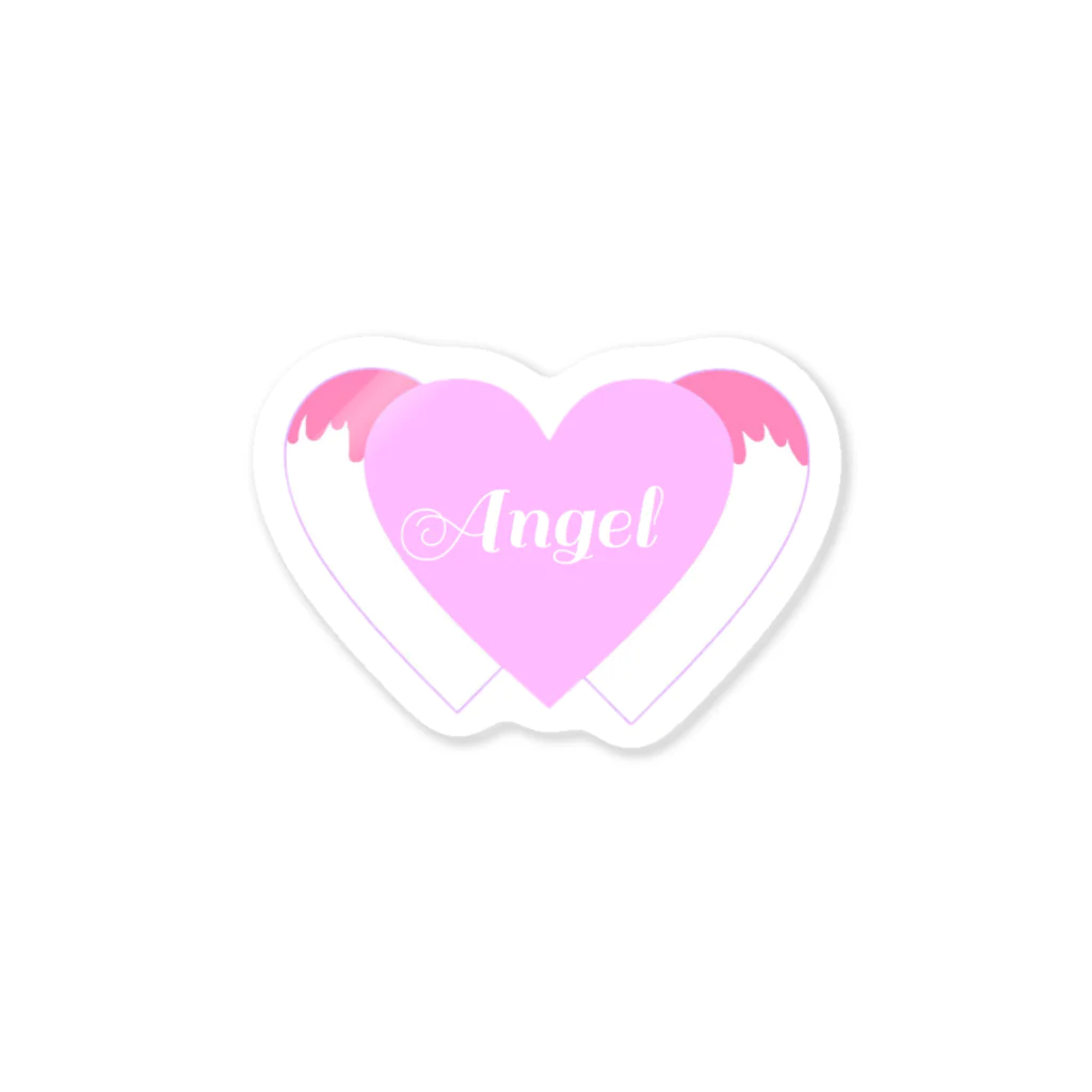 Peach PoshのAngel Heartシール Sticker