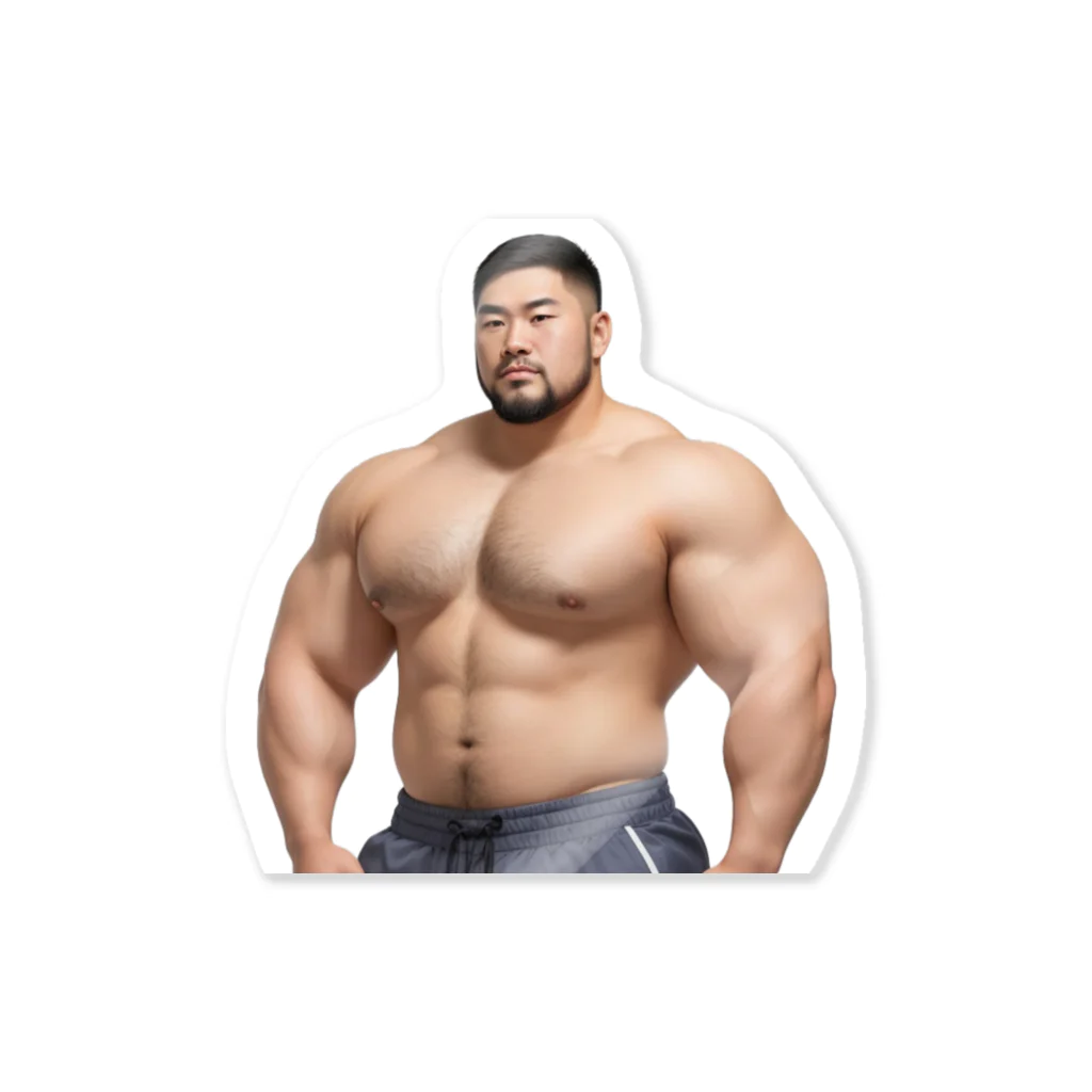 BULKUP MONSTERのガチムチ筋肉野郎になりたいか Sticker