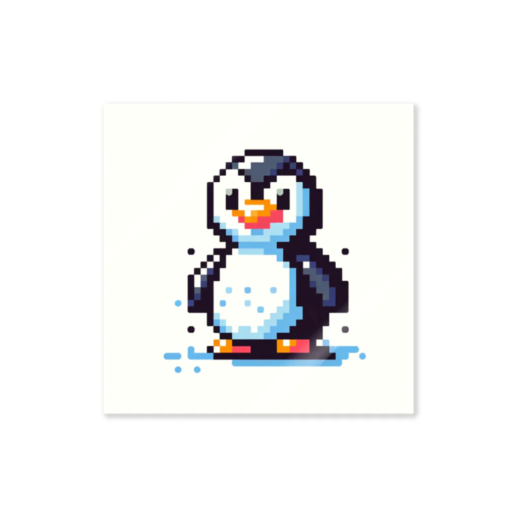 pixel屋さんのペンギンのpixelアート ステッカー