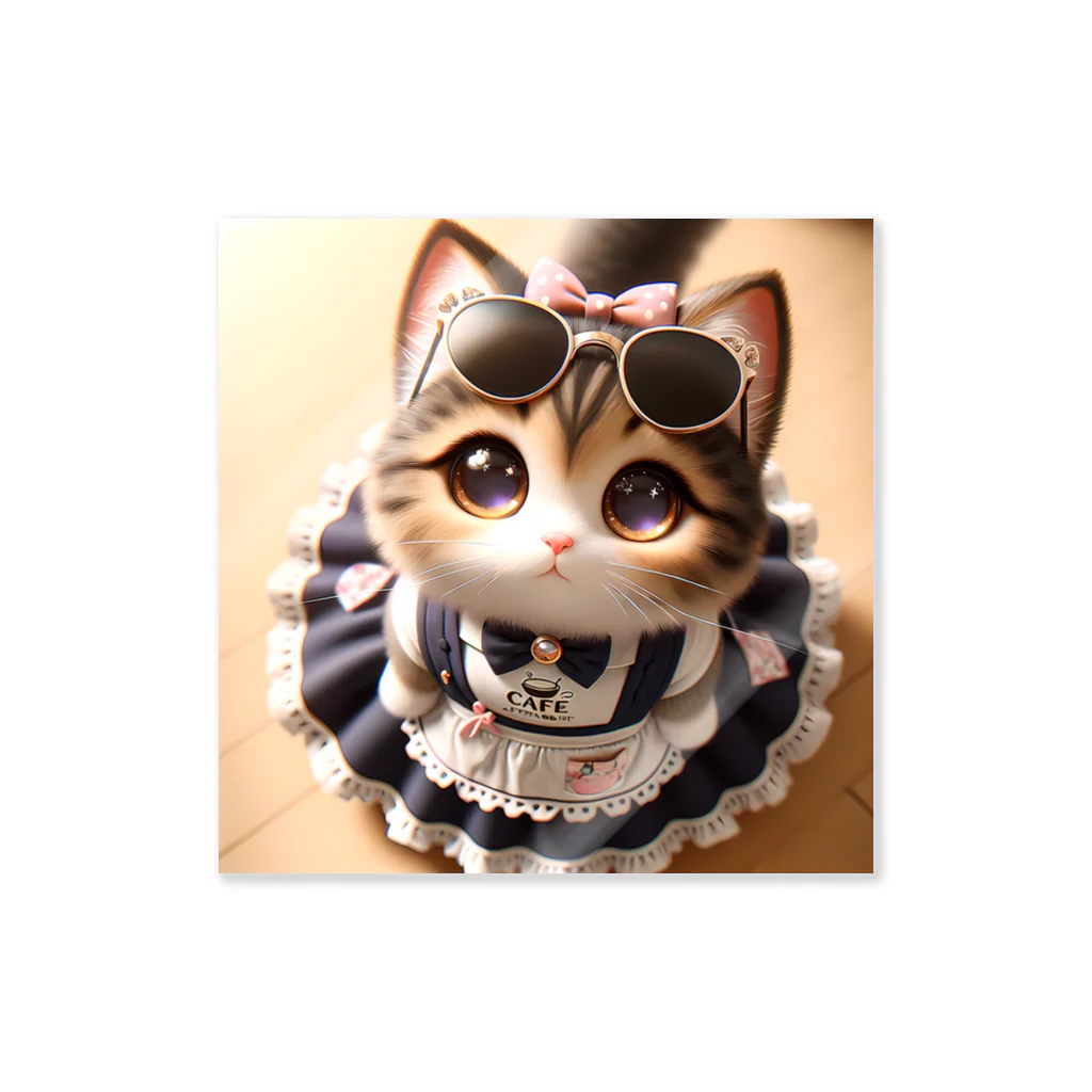 meow-sunniesのメイド・イン・ミャウ ステッカー