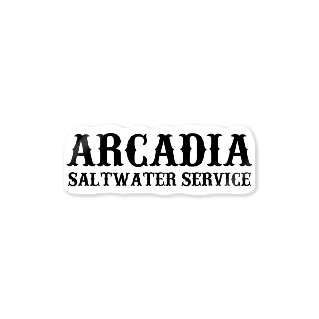 アシスト通信社のARCADIA SALTWATER SERVICE BLACK#1 ステッカー