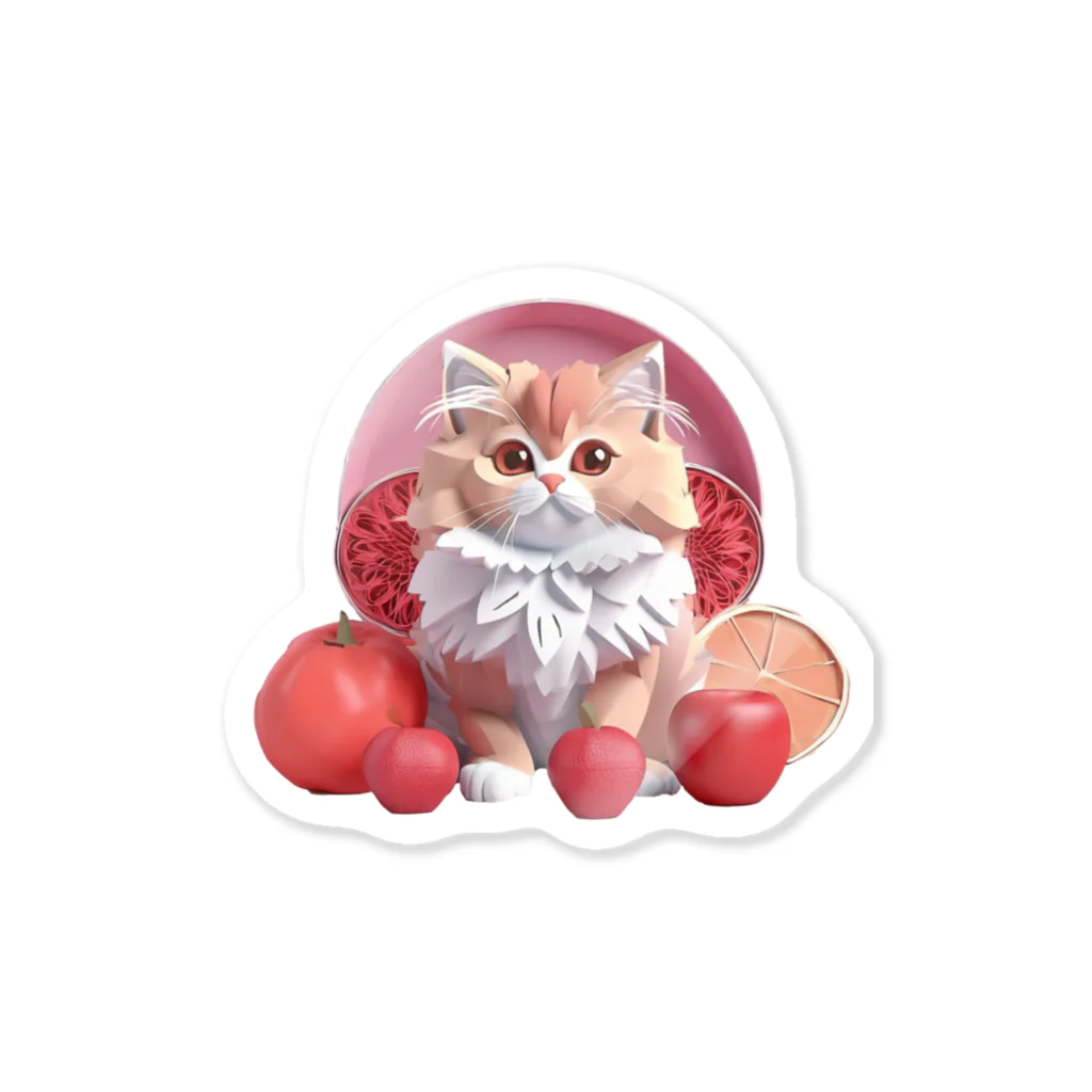 uncle-Toshiの果物と子猫 Sticker