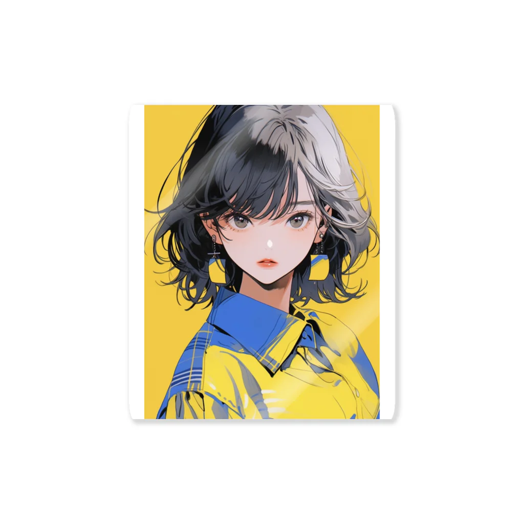 yanagi029のワイシャツ女子 Sticker