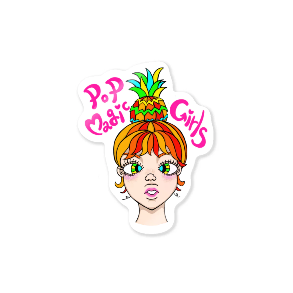 Pop Magic GirlsのPineapple Girl🍍 ステッカー