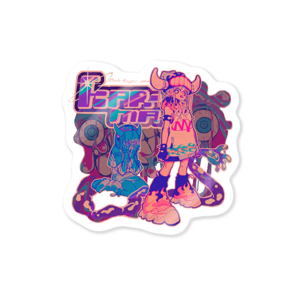 ニュータウンのKARMAN ホワイト Sticker