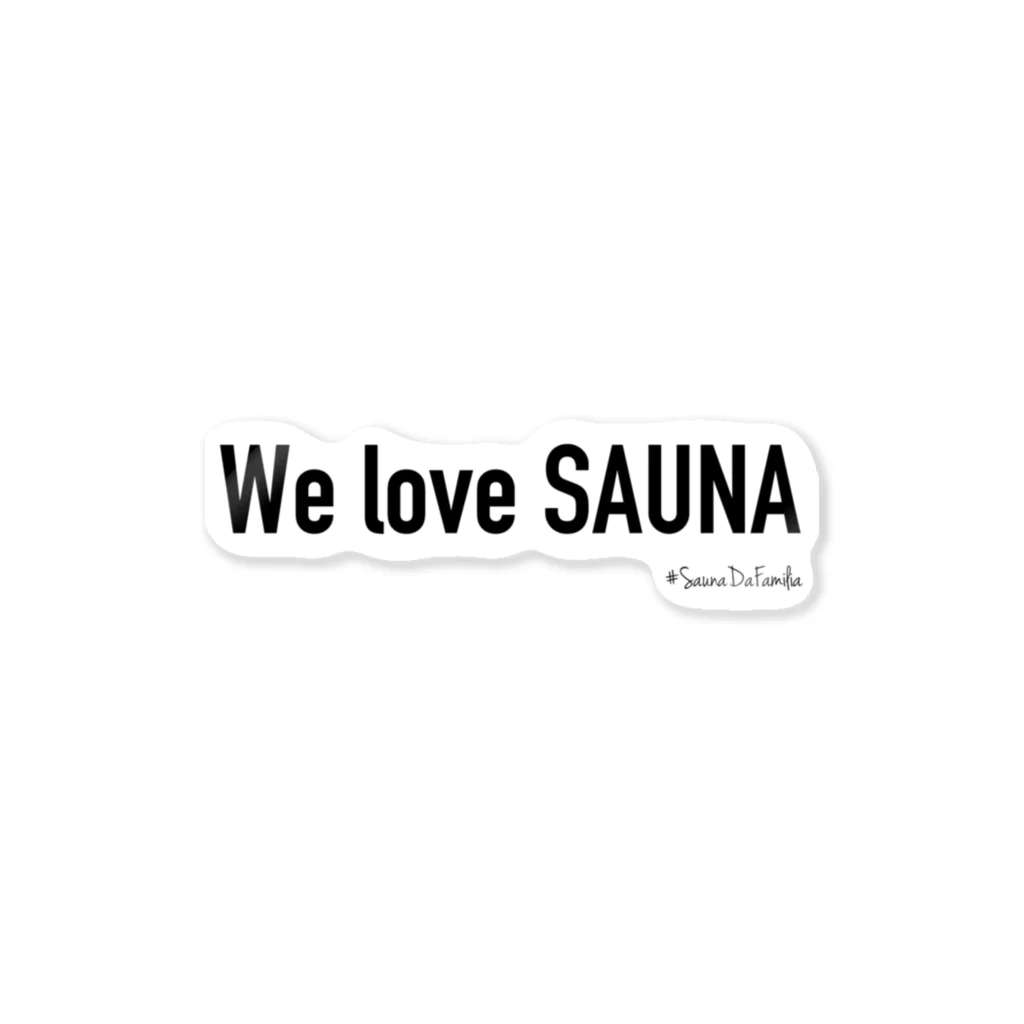 fdy.incのWeLoveSAUNA_black Sticker