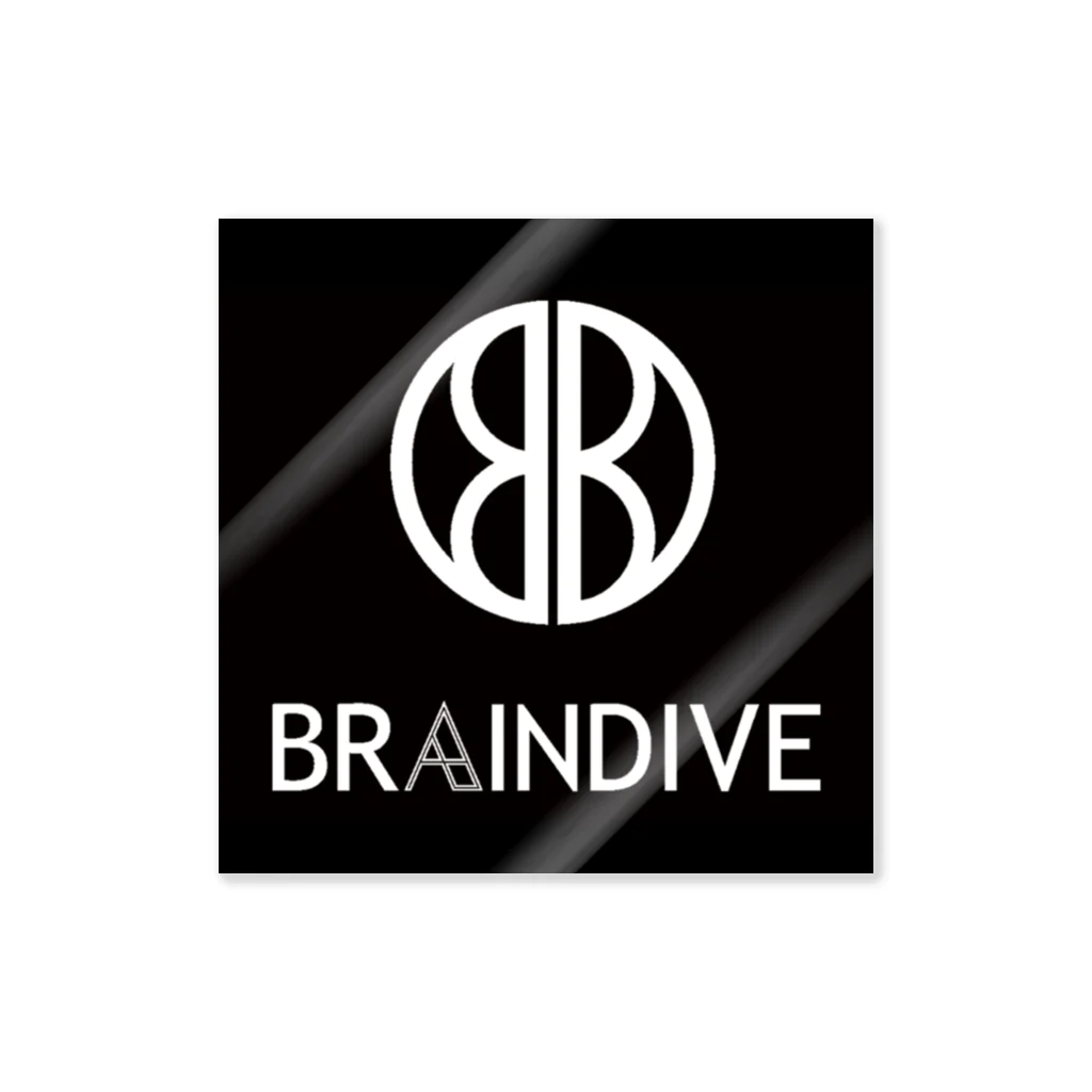 あたらしくんのオンラインショプの【BRAINDIVE】 ステッカー 黒ver Sticker