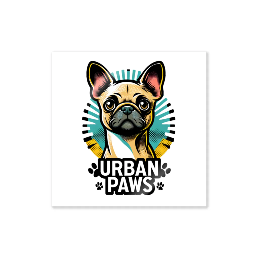 Urban pawsのパグチワワ「Urban paws 」 ステッカー