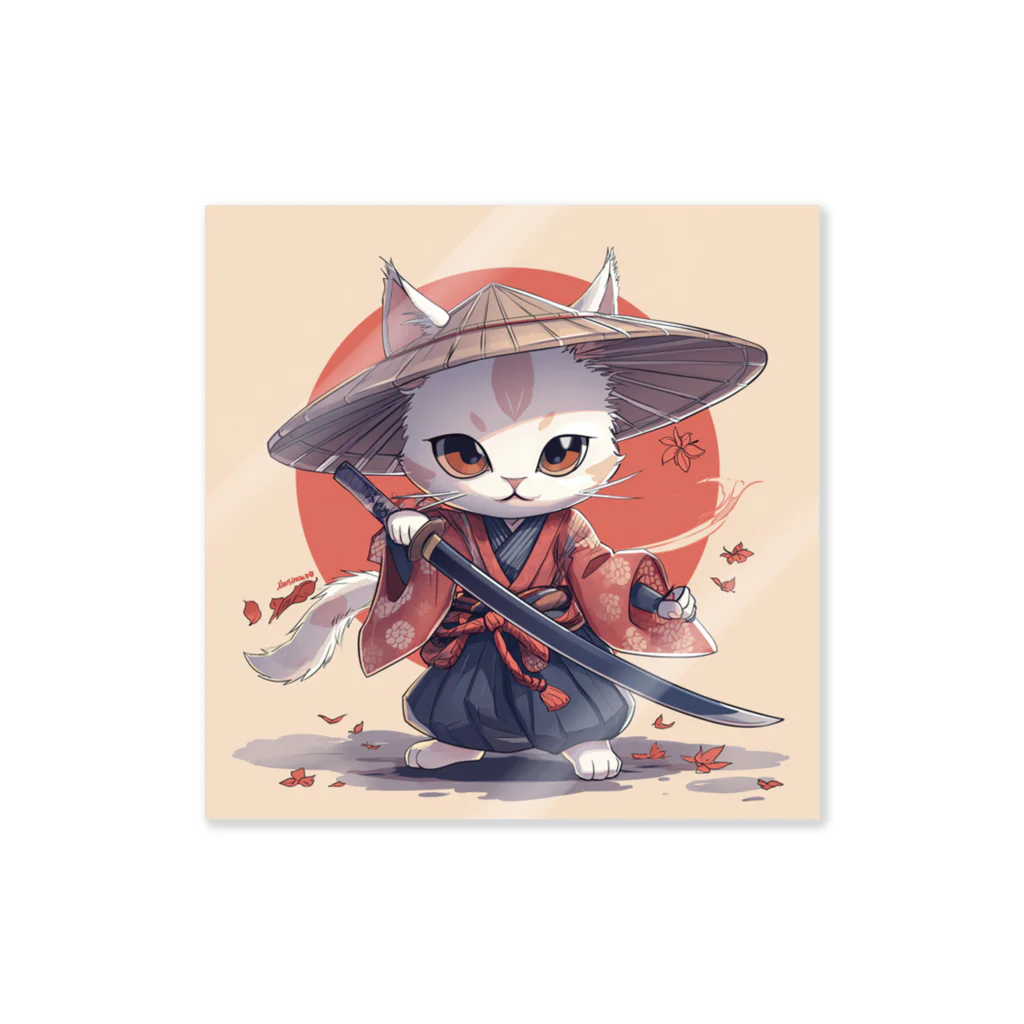 luckycongochanのNeko Samurai ステッカー