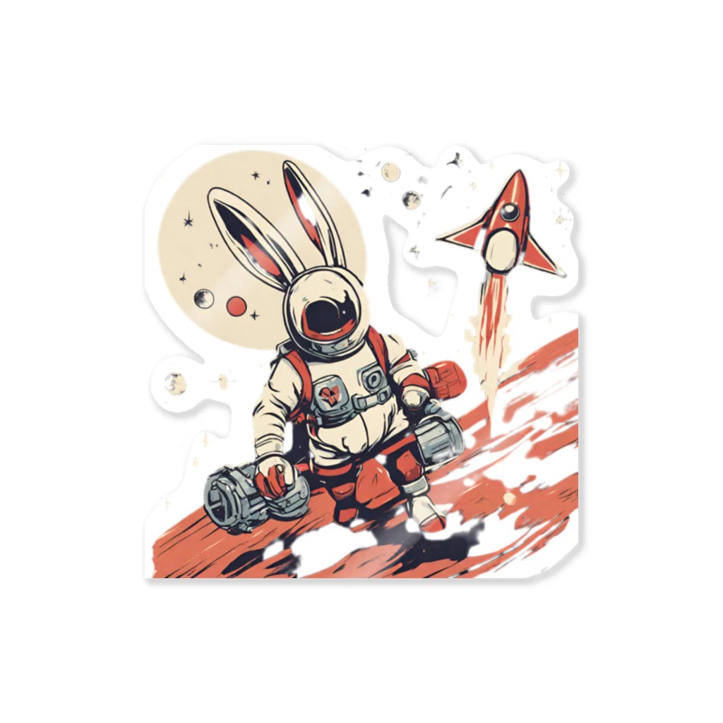 ロケットうさぎのロケットうさぎ　平和維持 Sticker