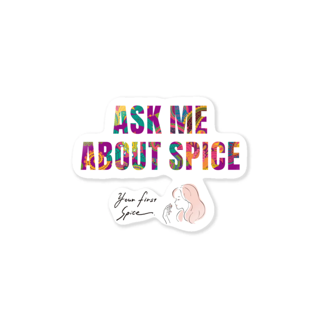 your-first-spiceのスパイス姫ニッキーのステッカー（ask me) ステッカー