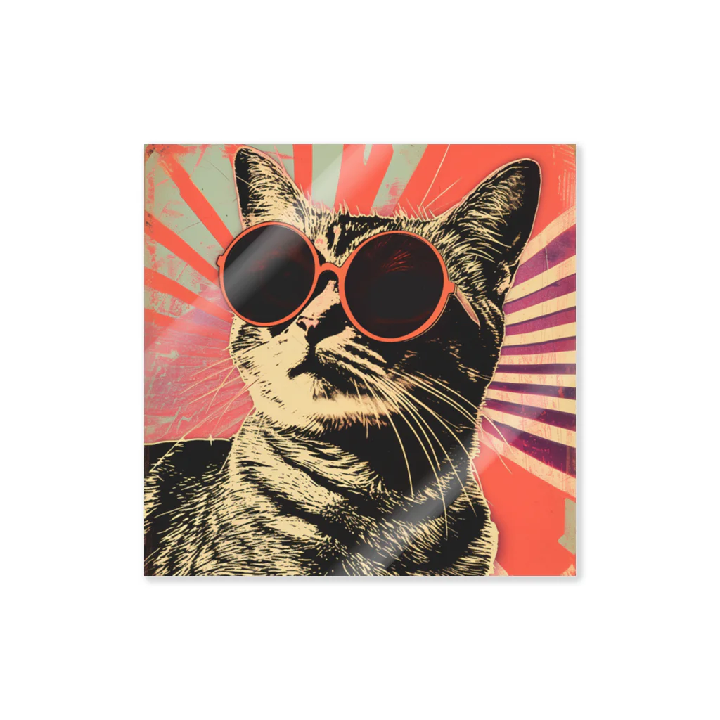 Feelin Shades Studioのサンライズ・スペクタクル・キャット Sticker