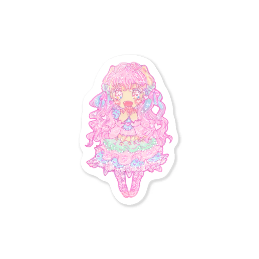 ichigotomahou.のなないろ少女 ステッカー Sticker