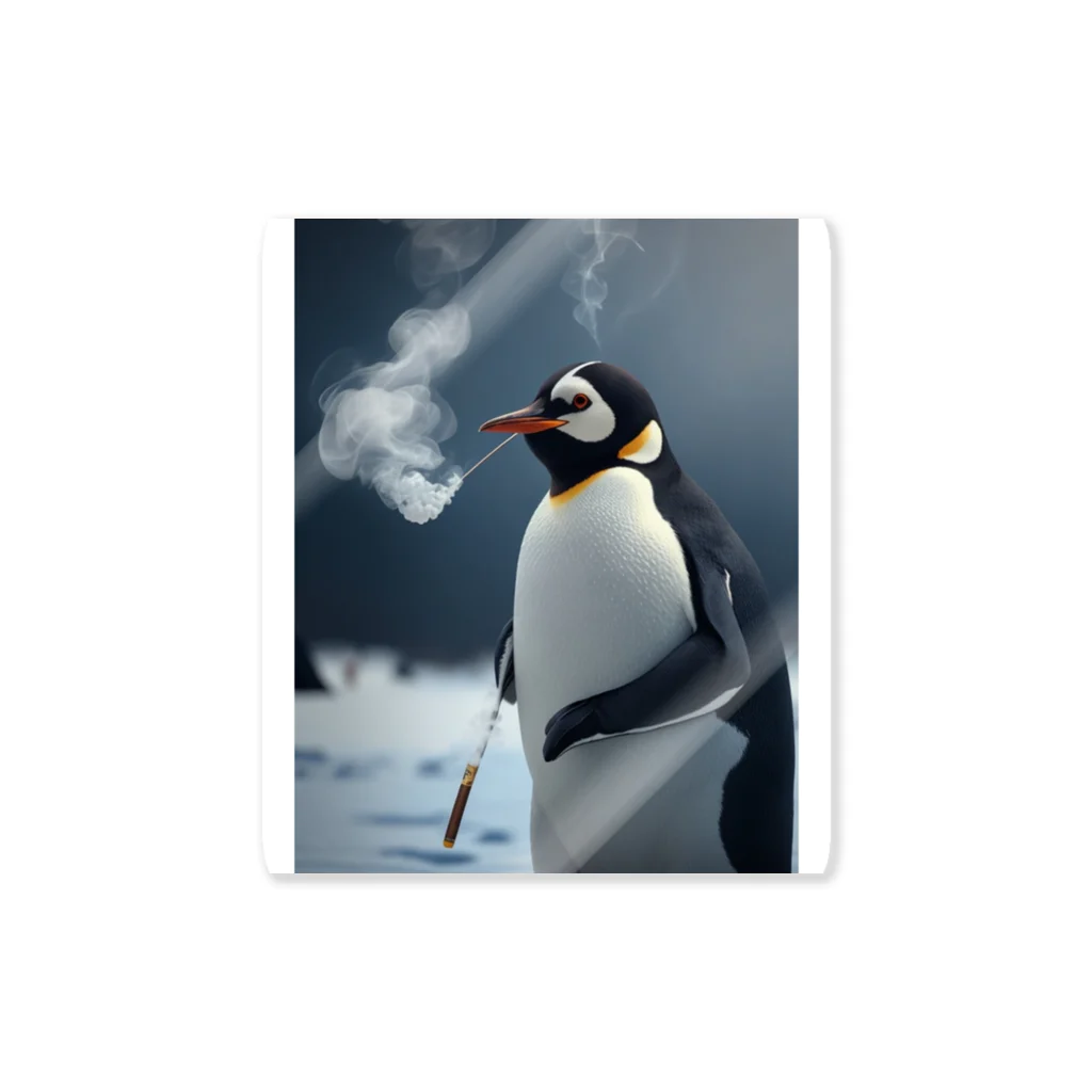 sevanの Smoking Penguin Sticker