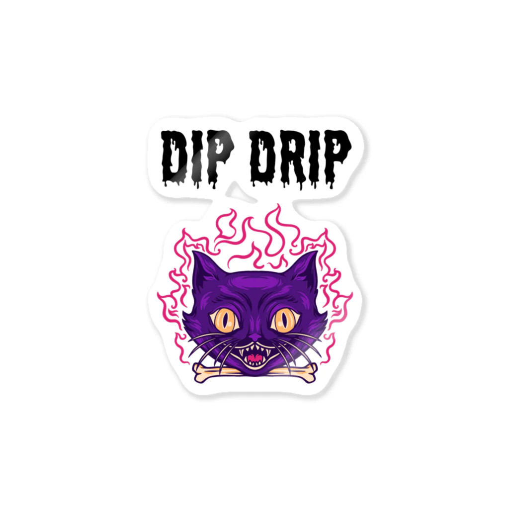 DIP DRIPのDIP DRIP "Angry Cat" Series ステッカー