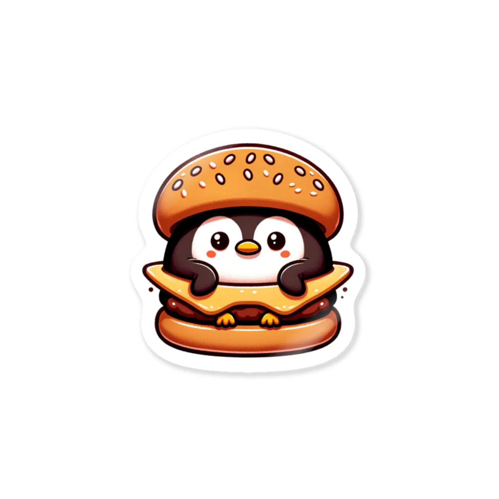 ゆるきゃら製作所のペンギンバーガー Sticker