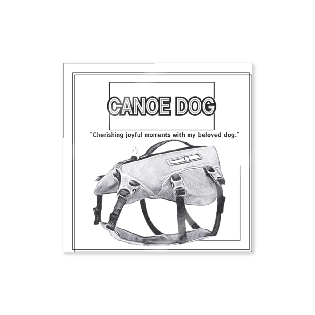 rokkakukikakuのCANOE　DOG　ライフジャケット ステッカー